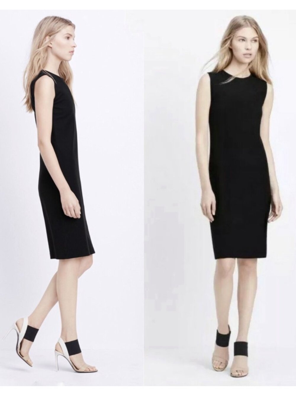 VINCE. Women's EUC Ribbed Knit Pencil Dress Black | Size S